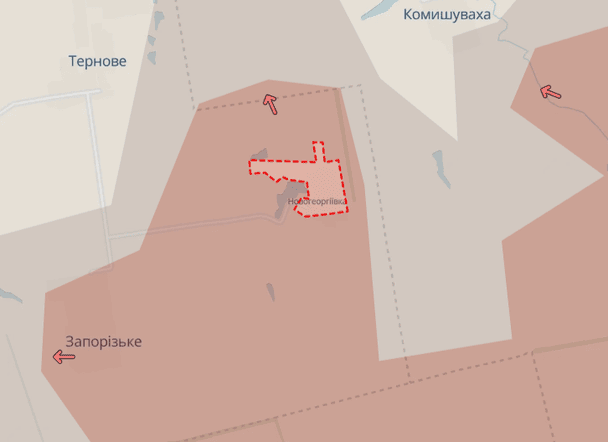 РФ окупувала Новогеоргієвку. Мапи deepstatemap.