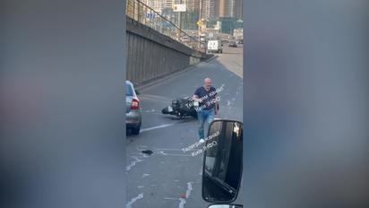 В Киеве произошло ДТП с военным