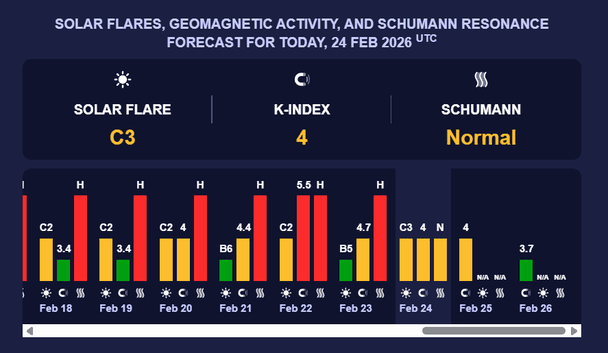 Магнітна буря 25 лютого. Фото: meteoagent