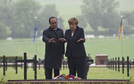 "Верденская мясорубка": Меркель и Олланд вместе вспомнили кровавую битву немцев с французами