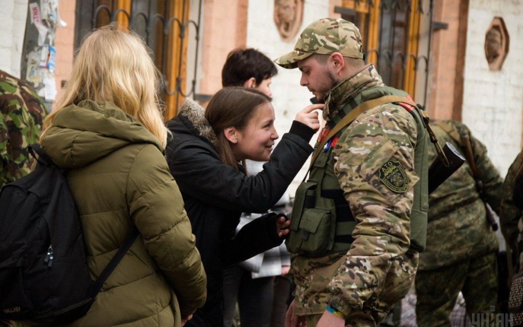 Правоохранители батальона полиции особого назначения вернулись из зоны АТО в Полтаву. / © УНИАН