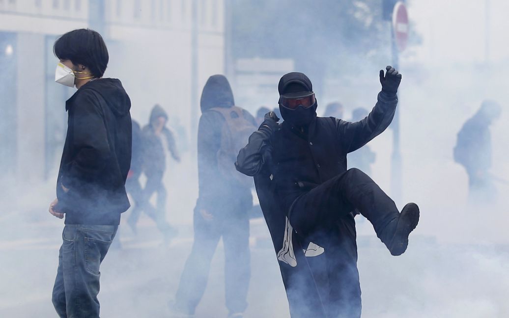 Протесты против трудовой реформы в Нанте. / © Reuters