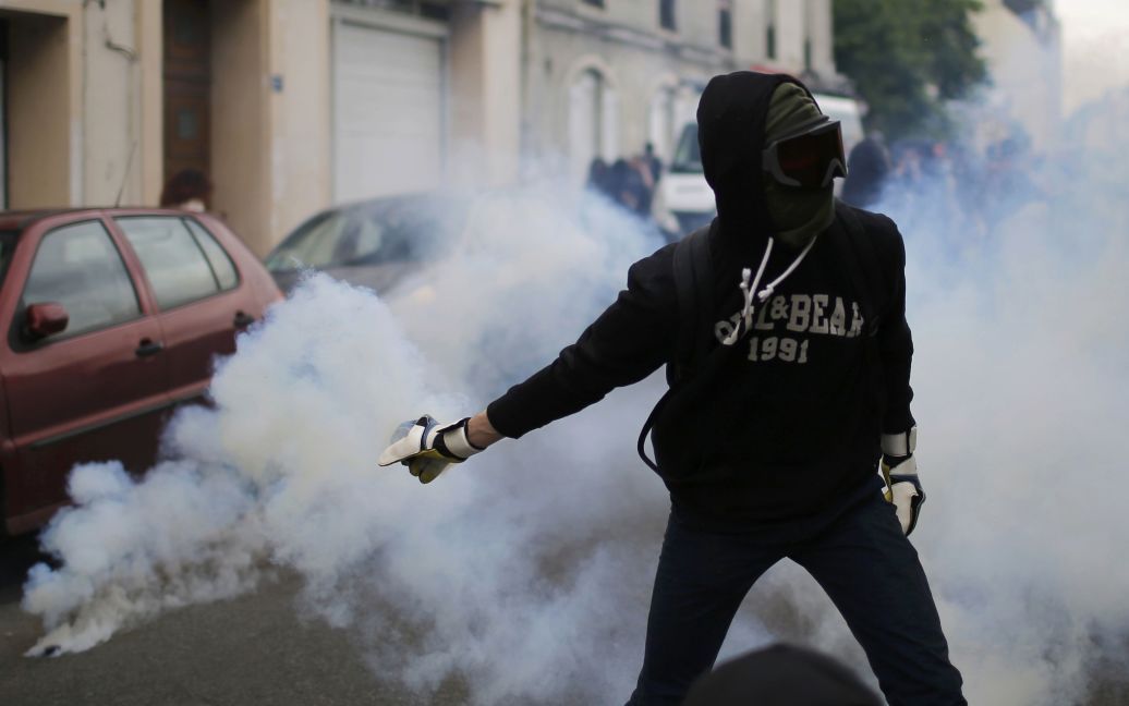 Протесты против трудовой реформы в Нанте. / © Reuters