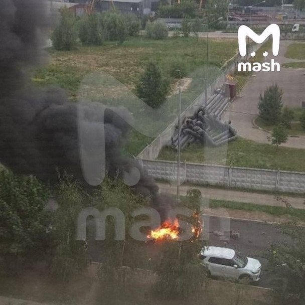 Під Москвою підірвали авто. Фото: Телеграм-канал Mash. 