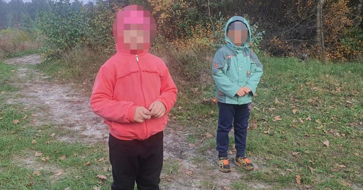 В Киеве дедушка потерял в лесу двух маленьких внуков: появились фото