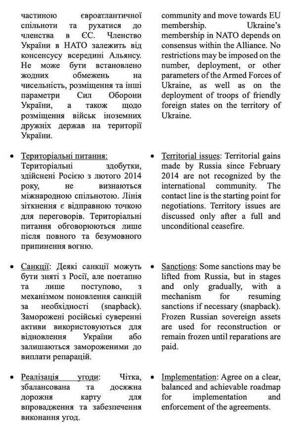 Текст меморандуму України, який вона передала Росії / © ClashReport