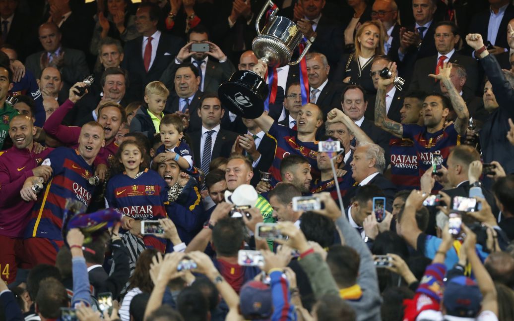 22 травня. Стадіон "Вісенте Кальдерон", Мадрид. "Барселона" перемогла "Севілью" у фіналі Кубка Іспанії-2016. Рахунок матчу - 2:0. / © Reuters