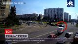 Новости Украины: столичный водитель выскочил на "красный" на высокой скорости и разбил пять авто