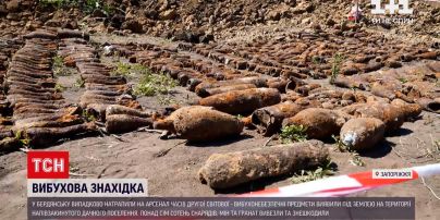 Новини України: у Бердянську знайшли цілий арсенал боєприпасів часів Другої світової