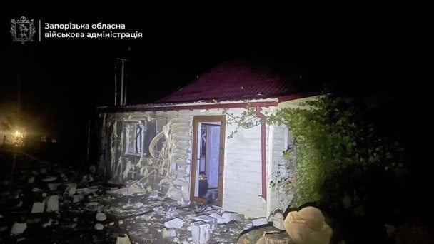 Russian forces once again targeted energy infrastructure in Zaporizhzhia region