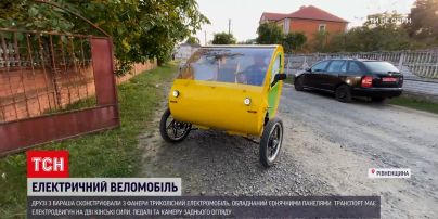 Новини України: житель Рівненської області сконструював триколісне авто із фанери