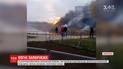 В запорожском парке стремительно вспыхнул пожар