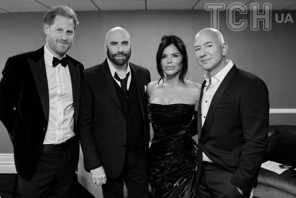 Принц Гаррі, Лорен Санчес, Джон Траволта та Джефф Безос / © instagram.com/laurenwsanchez