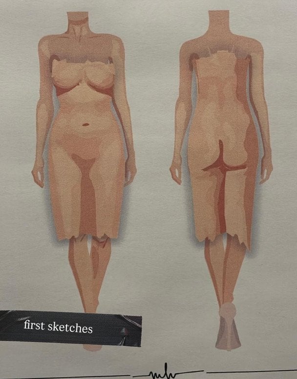 Створення сукня Гайді Клум / фото: instagram.com/marinahoermanseder