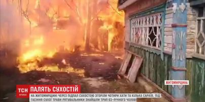 В ряде регионов Украины в результате поджога сухой травы погибли люди и сгорели дома