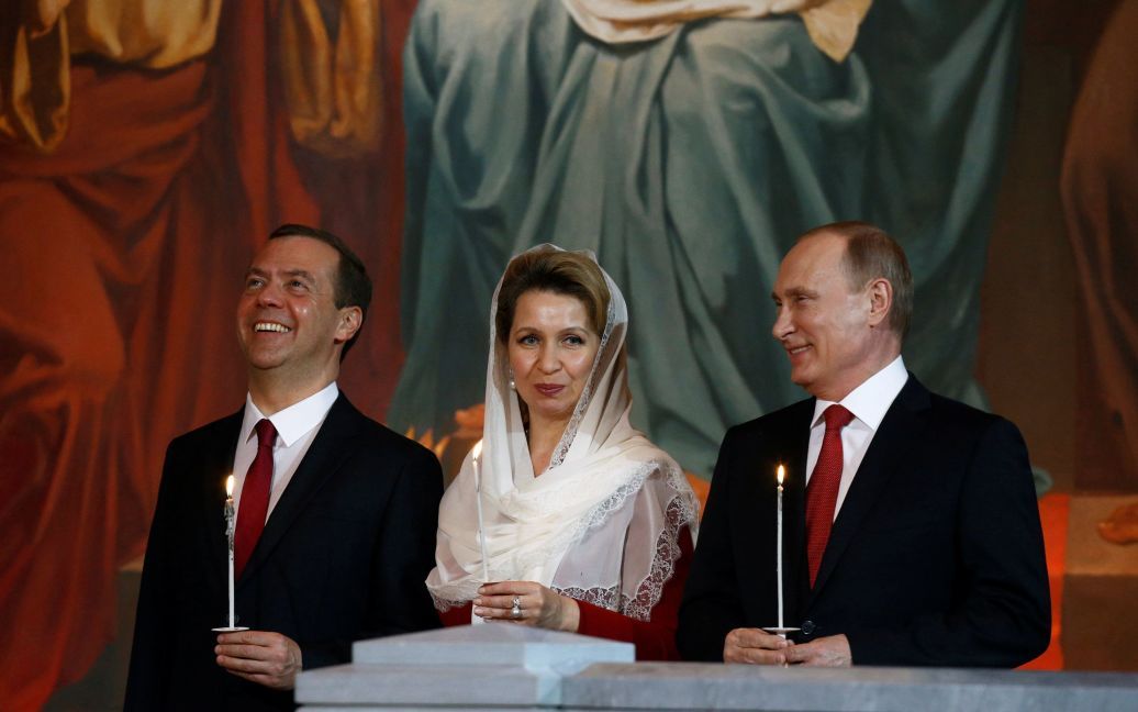Путин и Медведев хохотали / © Reuters