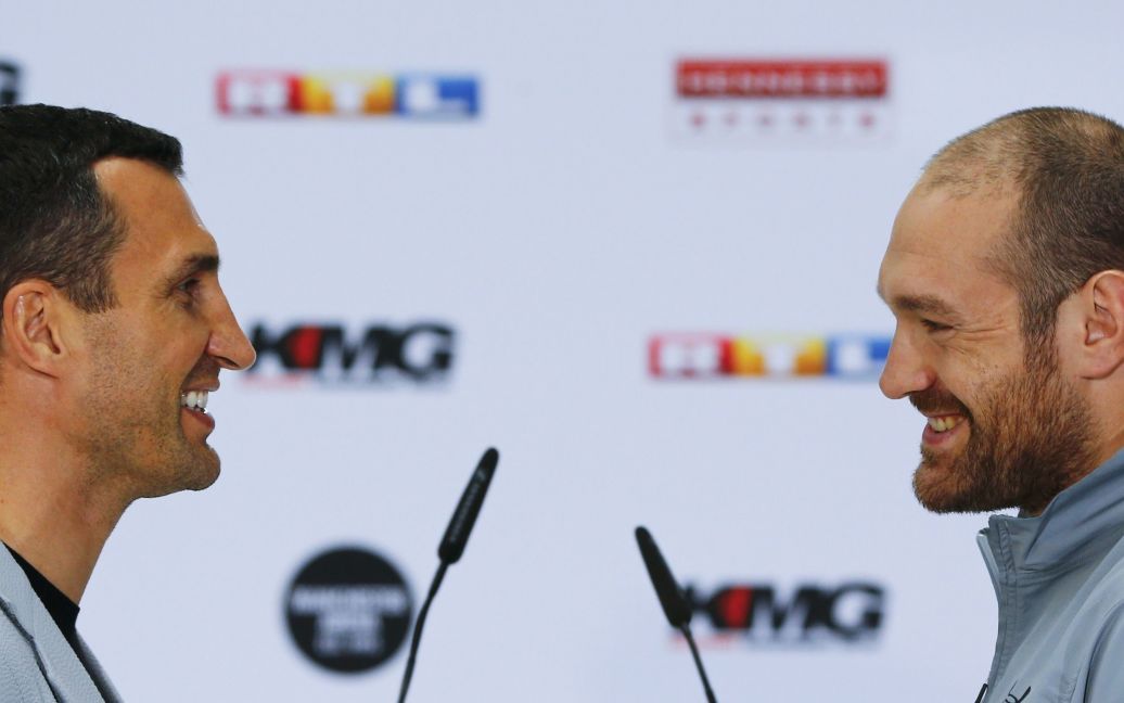 Прес-конференція Кличка і Ф&#039;юрі у Кельні. / © Reuters