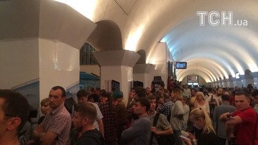 Тиснява на станції &quot;Майдан Незалежності&quot; / © ТСН.ua