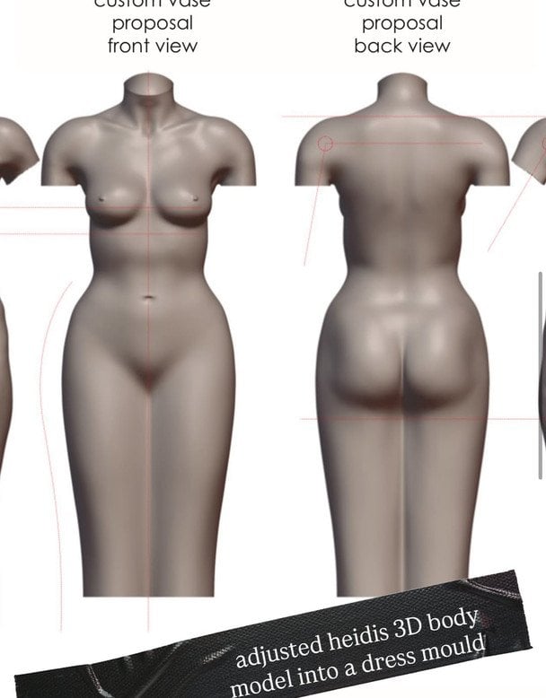 Створення сукня Гайді Клум / фото: instagram.com/marinahoermanseder