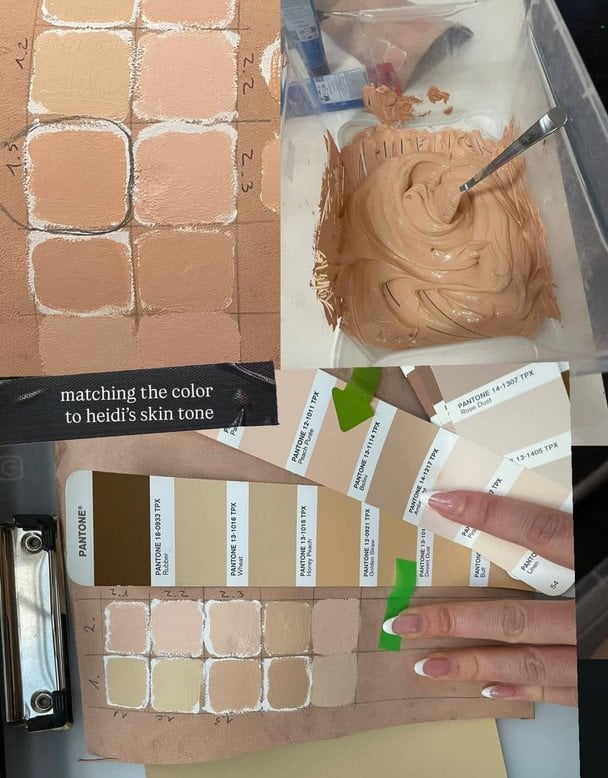 Створення сукня Гайді Клум / фото: instagram.com/marinahoermanseder