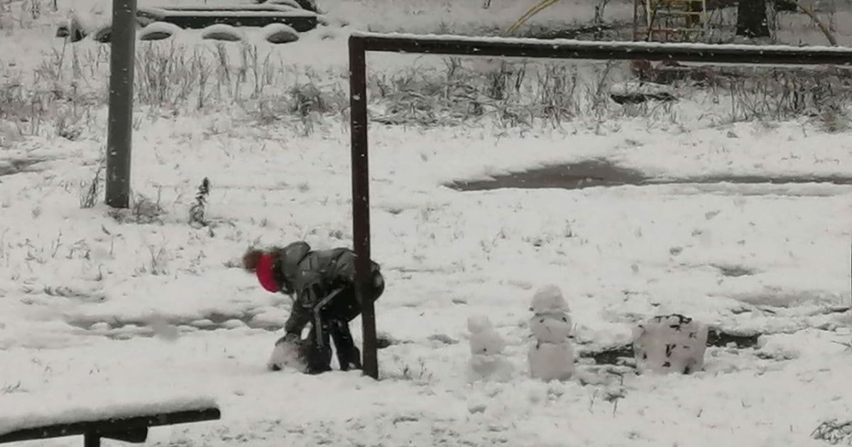 Сніг у Шостці / © ТСН.ua