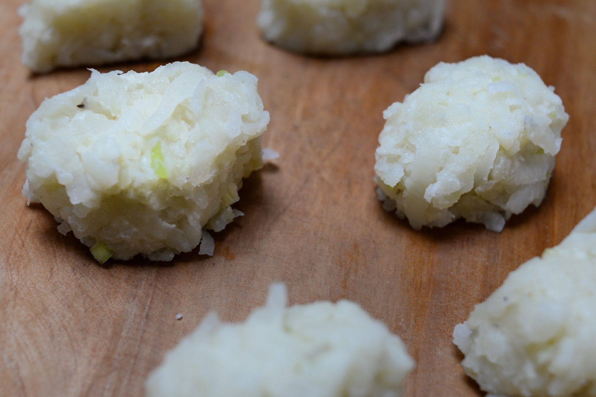 Крокеты из картофеля с луком-пореем