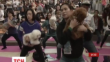 Новый мировой рекорд с собачьей йоги установили в Гонконге