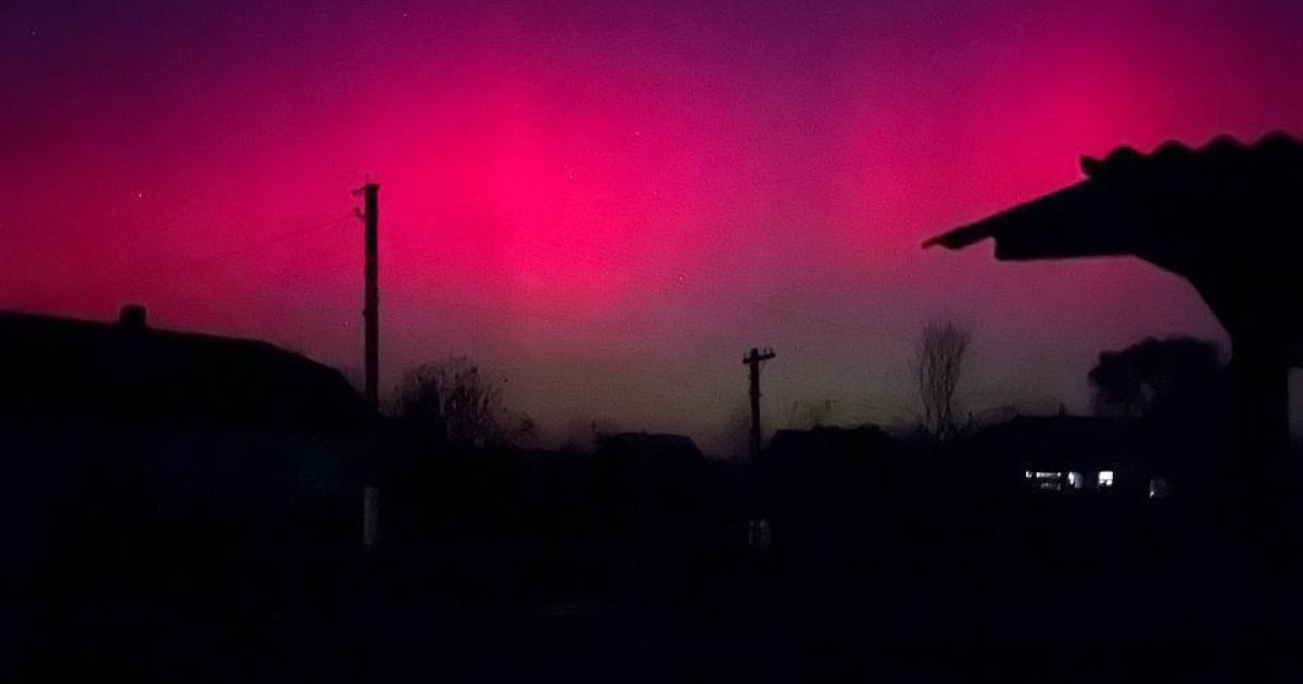 Северное сияние над Украиной / © из соцсетей