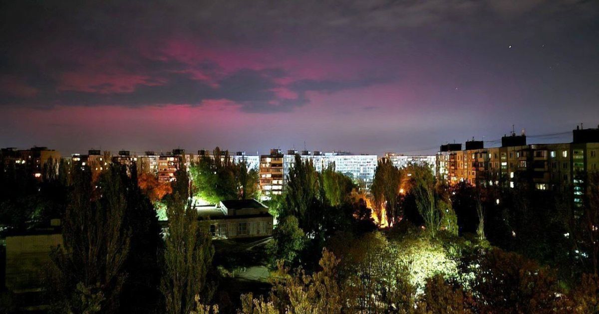 Северное сияние над Украиной / © из соцсетей