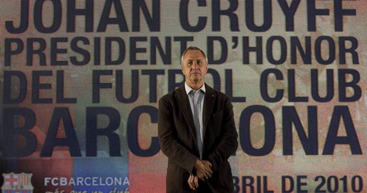 Кройф 8 апреля 2010 года в Барселоне - одном из двух главных городов своей жизни.