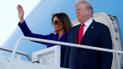 В синем пальто и лодочках: стильная Мелания Трамп прибыла с мужем на Гавайи 