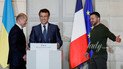 Володимир Зеленський, Еммануель Макрон, Олаф Шольц