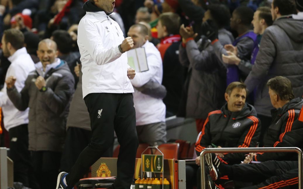 Юрген Клопп в матчі з "Манчестер Юнайтед". / © Reuters