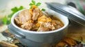 Тушковані курячі шлунки з овочами