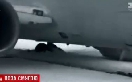 З’явилося відео перших хвилин після інциденту з літаком "Белавіа" у "Борисполі"