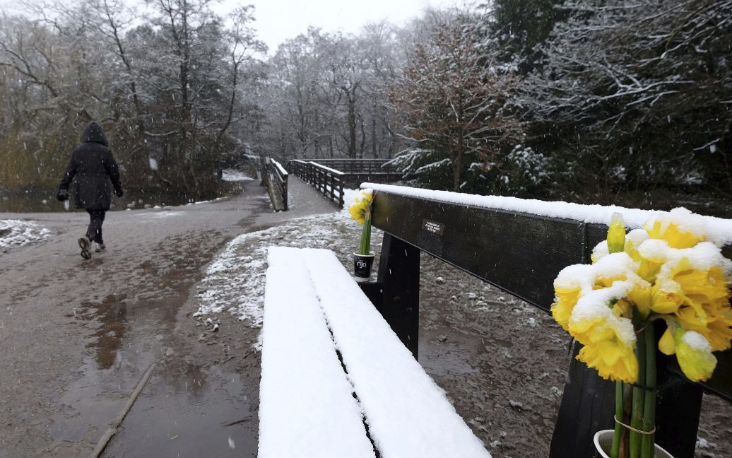 Снегопад создал хаос на дорогах. / © Reuters