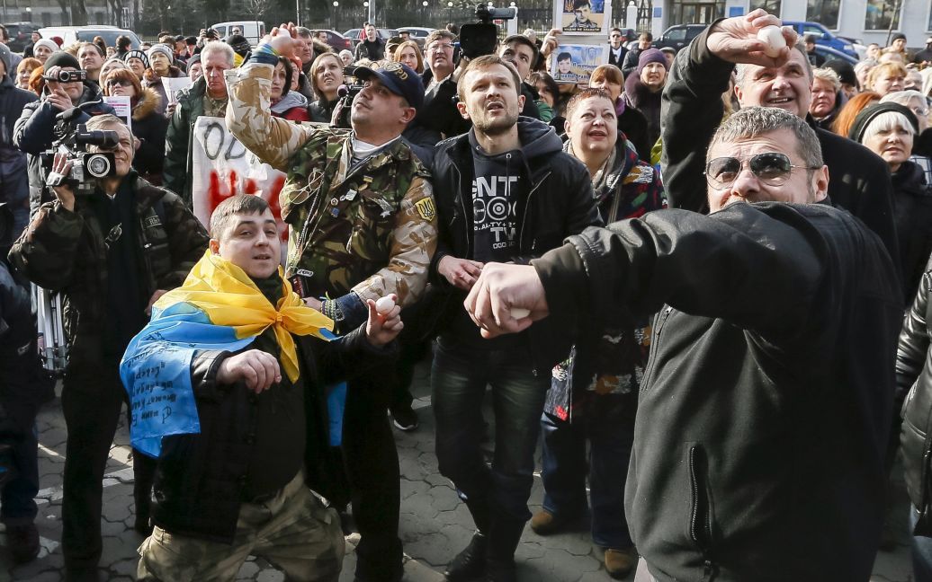 Серед пікетувальників "засвітився" Мосійчук / © Reuters