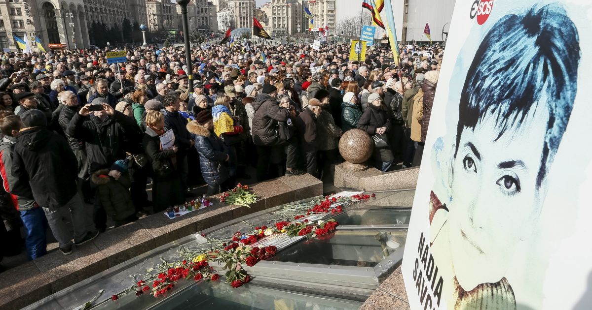 Акция в поддержку Надежды Савченко в Киеве / © Reuters