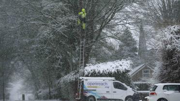 Снегопад создал хаос на дорогах. / © Reuters