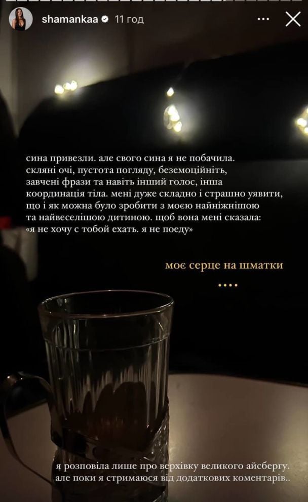 Пост Алины Шаманской / © instagram.com/shamankaa