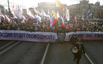 Організатори нарахували 40 тисяч чоловік на марші пам'яті Нємцова