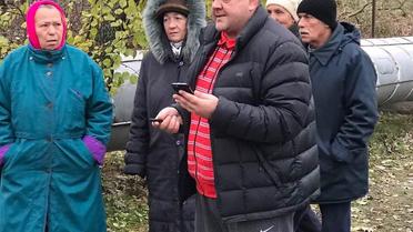 Забудова в Українці, тітушки_2 / © ТСН.ua