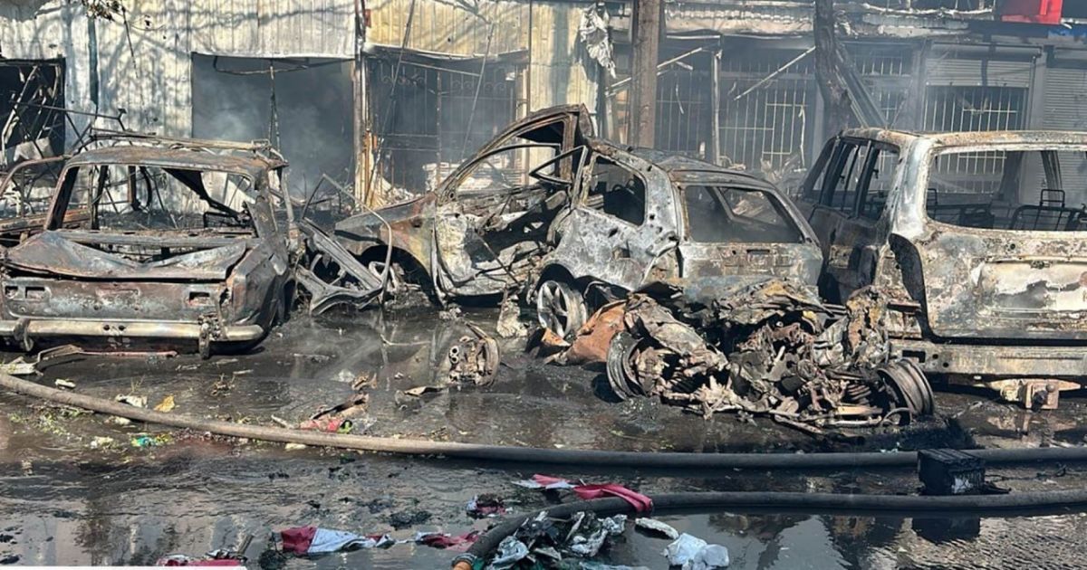 Фото с места ракетного удара по Константиновке