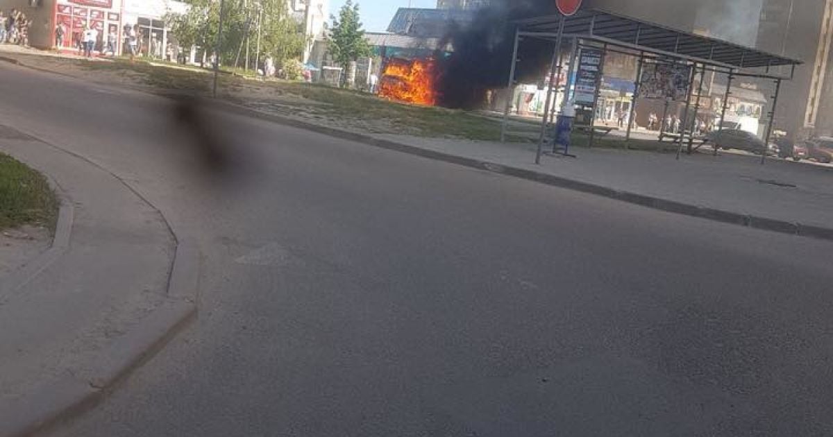 у Львові згоріла маршрутка_1 / © facebook/Ігор Зінкевич