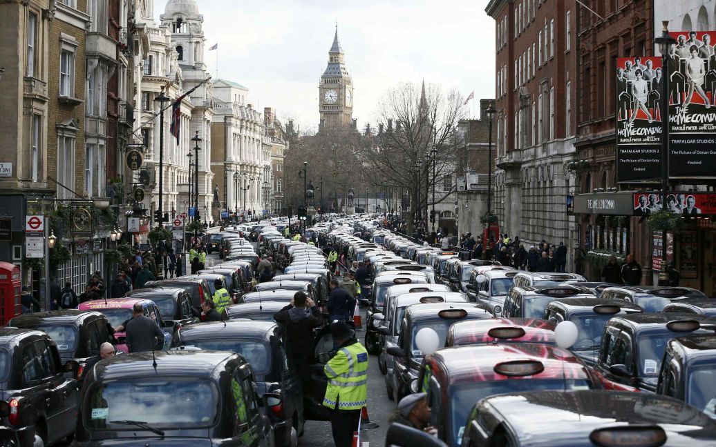 Протест таксистів у Лондоні. / © Reuters
