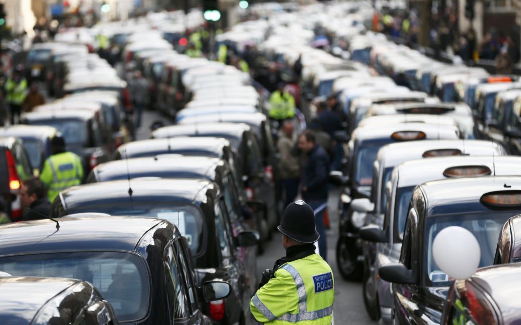Протест таксистов в Лондоне. / © Reuters