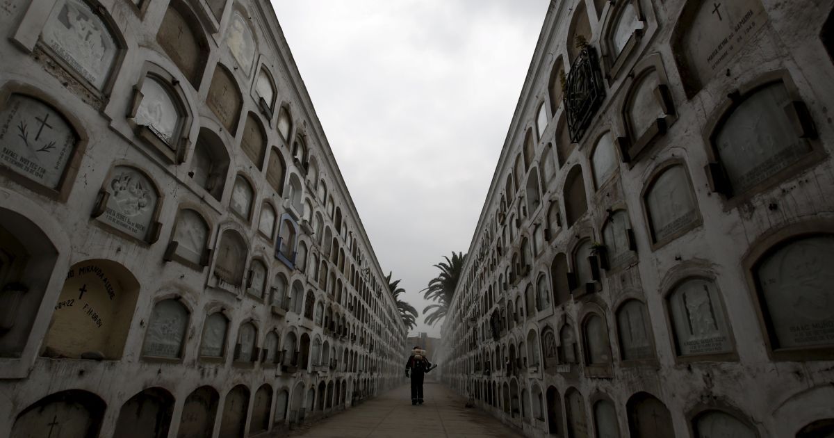 Медицинский работник осуществляет профилактические меры против вируса Зика на кладбище в Лиме, ​​Перу. / © Reuters