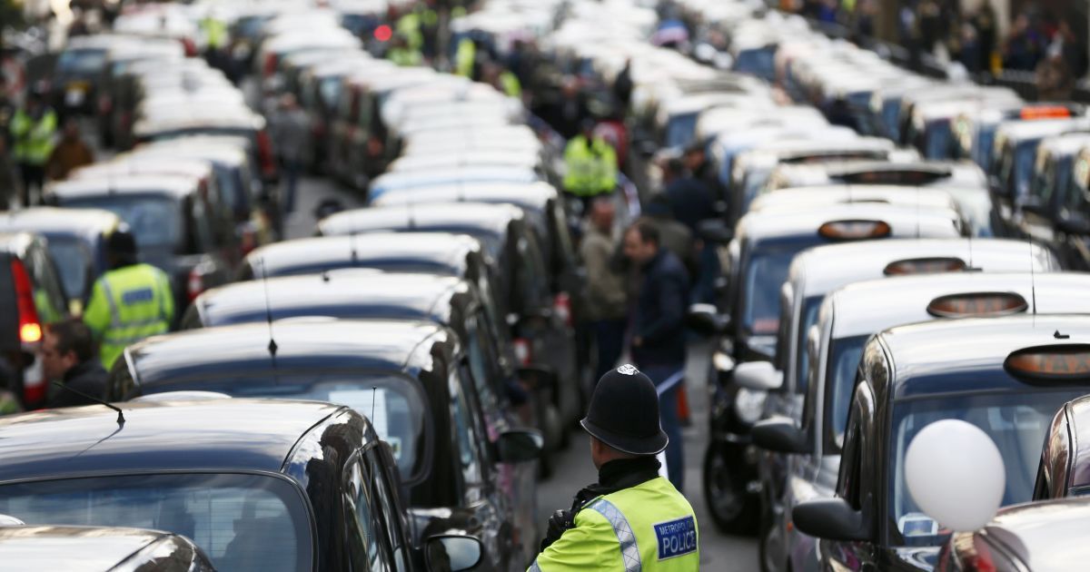 Протест таксистов в Лондоне. / © Reuters