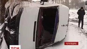 На Черниговщине перевернулась маршрутка с пассажирами
