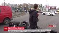 Лівий берег Києва зупинився в масштабних заторах через перекриту протестувальниками дорогу